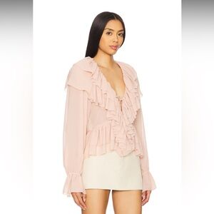 Revolve X Ronny Kobo Soraya top in Blush* pink